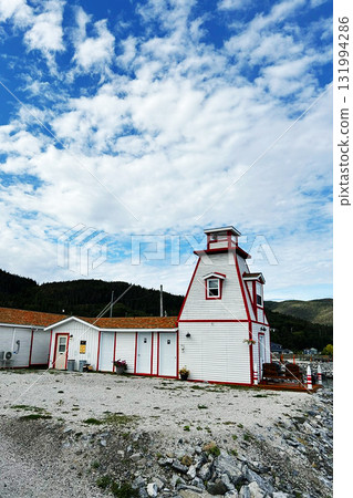 Vertical of Woody Point Lighthouse in Newfoundland, Canada Vertical of Woody Point Lighthouse in Newfoundland, Canada 131994286