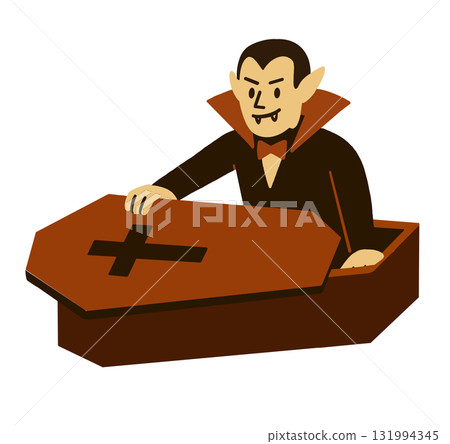 棺材裡的吸血鬼插圖 棺材裡的吸血鬼插圖 131994345