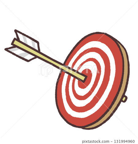 箭射中目標的簡單圖示 箭射中目標的簡單圖示 131994960