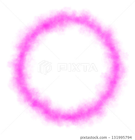 Dreamy pink smoke ring on transparent background with glowing mist and soft magical haze in circular shape for fantasy visual effects Dreamy pink smoke ring on transparent background with glowing mist and soft magical haze in circular shape for fantasy visual effects 131995794