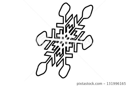 Isometric illustration of a snowflake line icon Isometric illustration of a snowflake line icon 131996165