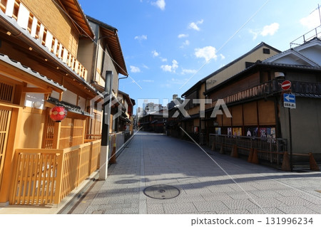 京都府京都市花見小路一條空蕩蕩的老街 131996234