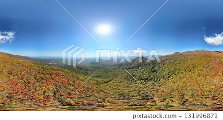 Aerial VR photography of autumn leaves on Mount Kurikoma Aerial VR photography of autumn leaves on Mount Kurikoma 131996871