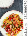 Fresh salad with tomatoes. 131996970