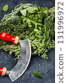 Mix of herbs. 131996972