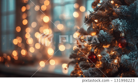 Glittering Christmas tree 131998223