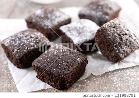 Homemade chocolate brownies 131998791