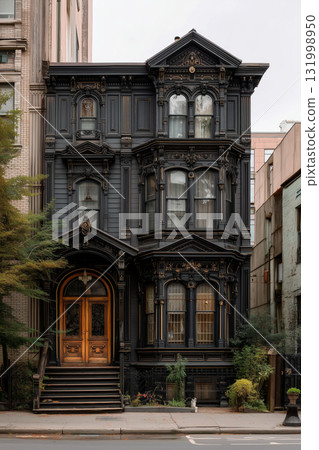 Victorian era tenement house architecture style 131998950