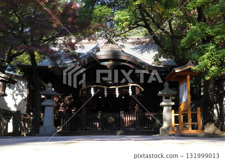 秋天的河口神社：拜殿（埼玉縣川口市） 131999013