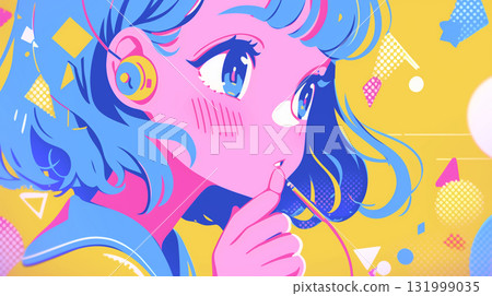 Music-loving girl 131999035