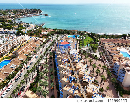 Aerial view Cabo Roig coastal neighborhood in Costa Blanca, Spain Aerial view Cabo Roig coastal neighborhood in Costa Blanca, Spain 131999355