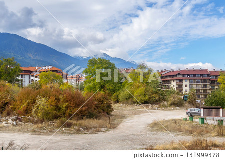 Bansko, Bulgaria houses and hotels, autumn Bansko, Bulgaria houses and hotels, autumn 131999378