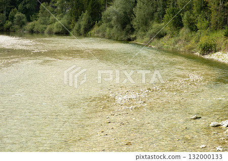Beautiful Natural Background with Forest River in Summer Beautiful Natural Background with Forest River in Summer 132000133