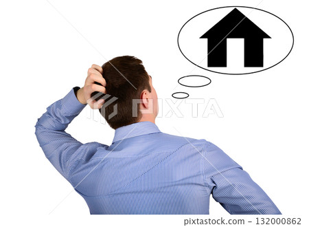 Business man thinking about home 132000862