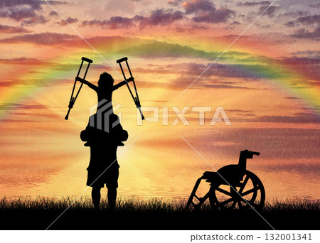 Beautiful cloudy evening sky 132001341