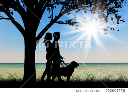 Sunny sky against the backdrop of the sea 132001356