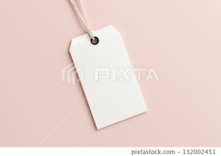 Blank Tag on Light Background Suitable for Labeling Items or Gifts Blank Tag on Light Background Suitable for Labeling Items or Gifts 132002451