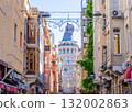 Galata Tower seen from the skyline of Istanbul, Turkey 132002863
