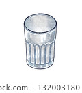 Raster illustration of a glass cup Raster illustration of a glass cup 132003180
