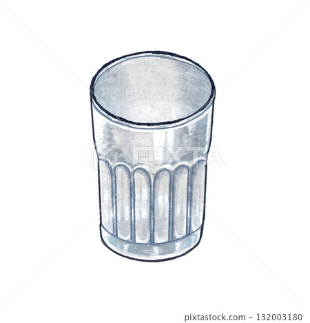 Raster illustration of a glass cup Raster illustration of a glass cup 132003180