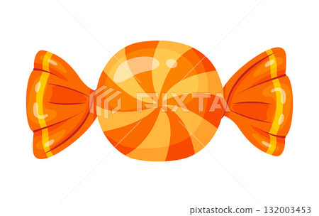 Candy in bright wrapping. flat vector style. Candy in bright wrapping. flat vector style. 132003453