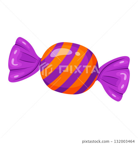 Candy in bright wrapping. flat vector style. Candy in bright wrapping. flat vector style. 132003464