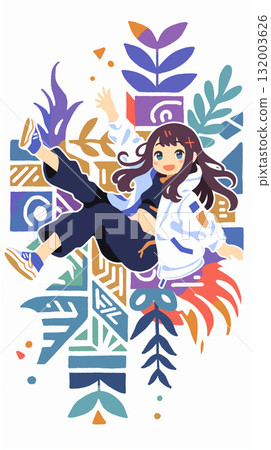 微笑女孩拼布 132003626
