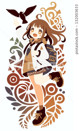 Smiling Girl Patchwork 132003633