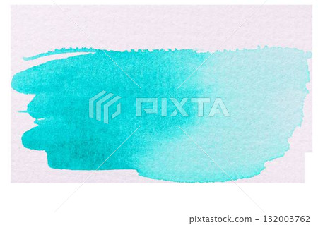 Vibrant blue brushstroke with textured watercolor effect on black background 132003762