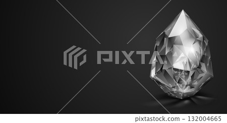 Sparkling diamond on a dark background. Sparkling diamond on a dark background. 132004665