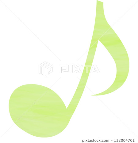 八分音符影像的精美水彩插圖 132004701