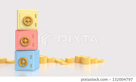 The Safe deposit box for Earn or Business concept 3d Rendering. 132004797