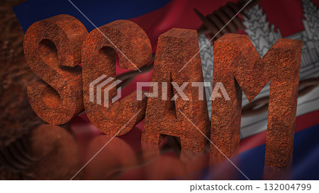 The Scam and Cambodia flag for Background 3d Rendering. The Scam and Cambodia flag for Background 3d Rendering. 132004799