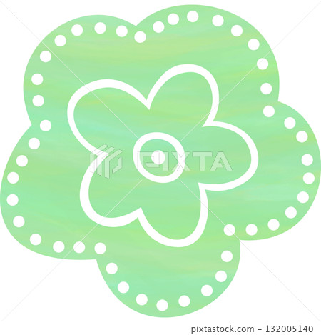 美麗的水彩花圖示圖像插圖 132005140