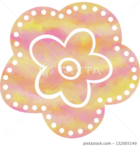 Beautiful watercolor flower icon image illustration Beautiful watercolor flower icon image illustration 132005149