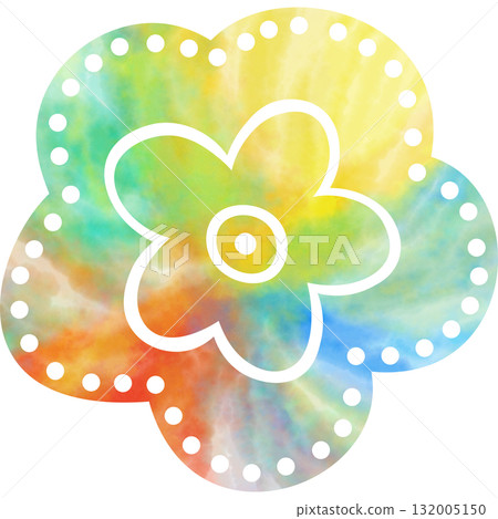 美麗的水彩花圖示圖像插圖 美麗的水彩花圖示圖像插圖 132005150