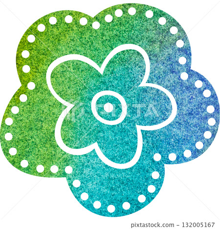 Beautiful watercolor flower icon image illustration 132005167