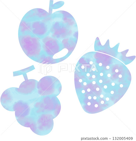 美麗的水彩水果圖示圖像插圖 132005409