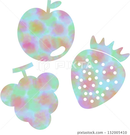 美麗的水彩水果圖示圖像插圖 132005410