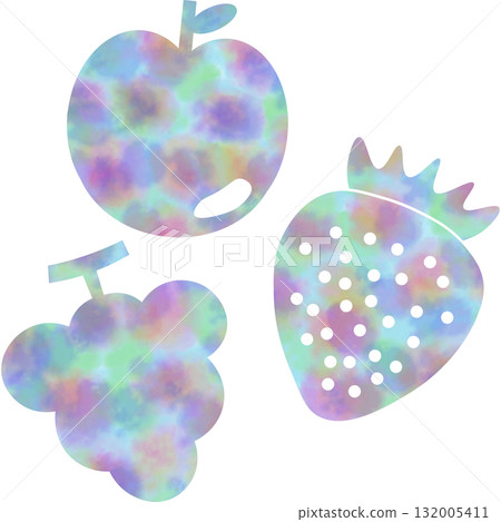 美麗的水彩水果圖示圖像插圖 132005411