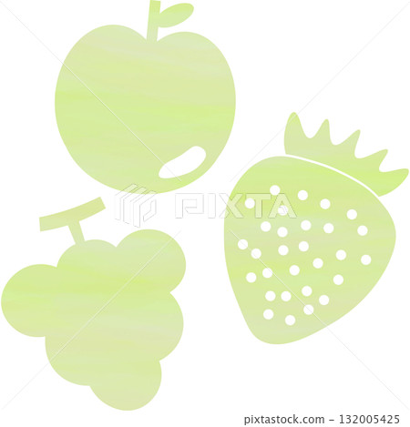Beautiful watercolor fruit icon image illustration 132005425
