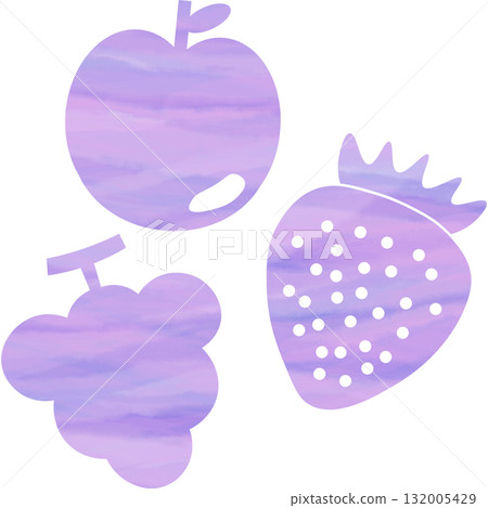 美麗的水彩水果圖示圖像插圖 美麗的水彩水果圖示圖像插圖 132005429