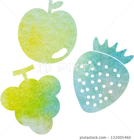 Beautiful watercolor fruit icon image illustration 132005460