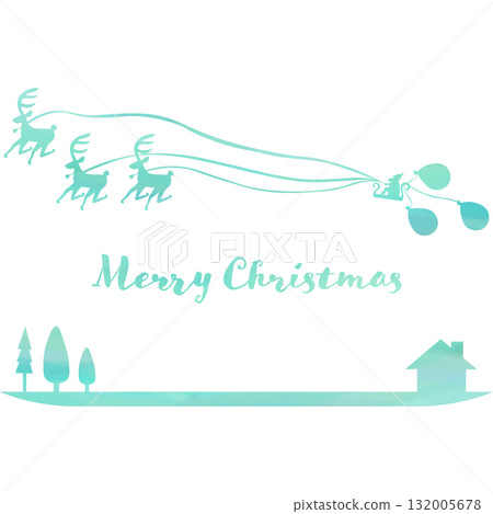 Beautiful watercolor Christmas icon image illustration Beautiful watercolor Christmas icon image illustration 132005678