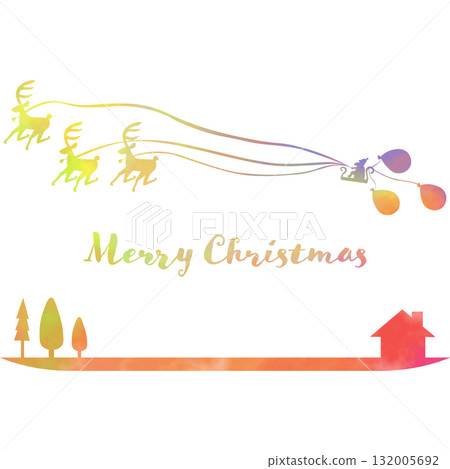 Beautiful watercolor Christmas icon image illustration Beautiful watercolor Christmas icon image illustration 132005692