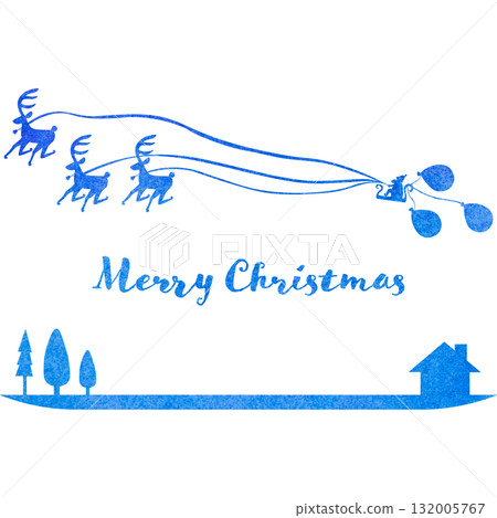 Beautiful watercolor Christmas icon image illustration 132005767