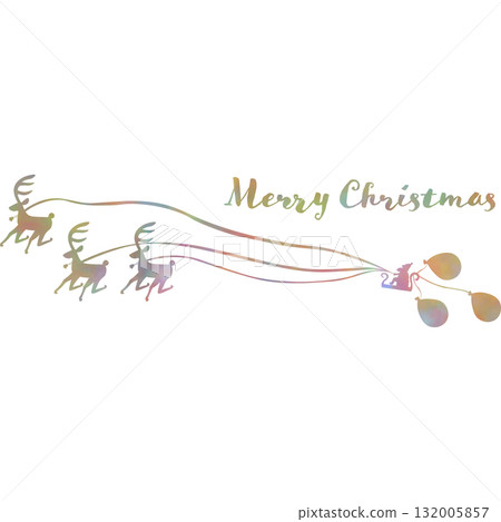 Beautiful watercolor Christmas icon image illustration 132005857