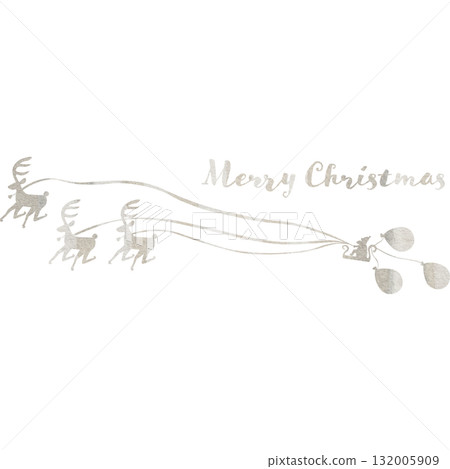 美麗的水彩畫聖誕圖示圖像插圖 132005909