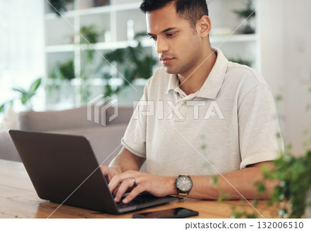 Serious, planning and young man on laptop typing email, financial management or startup investment research. Professional worker, employee or person working on computer for finance career opportunity Serious, planning and young man on laptop typing email, financial management or startup investment research. Professional worker, employee or person working on computer for finance career opportunity 132006510