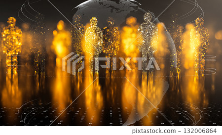 Digital humans walking through a global network and future technology Digital humans walking through a global network and future technology 132006864